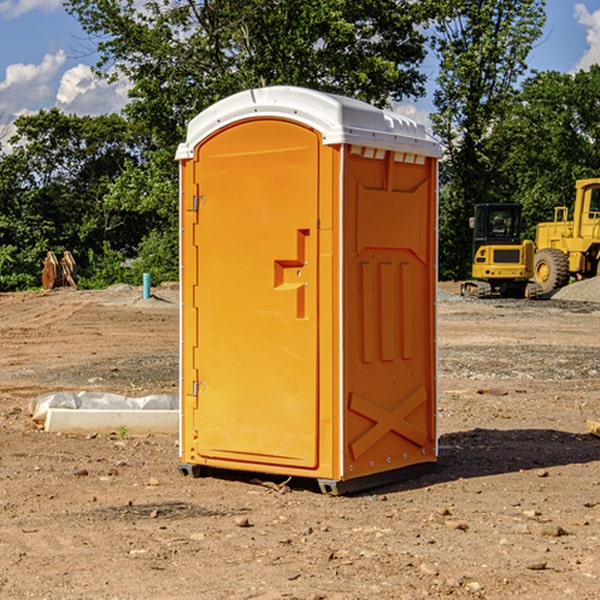 how often are the portable toilets cleaned and serviced during a rental period in Rosedale California